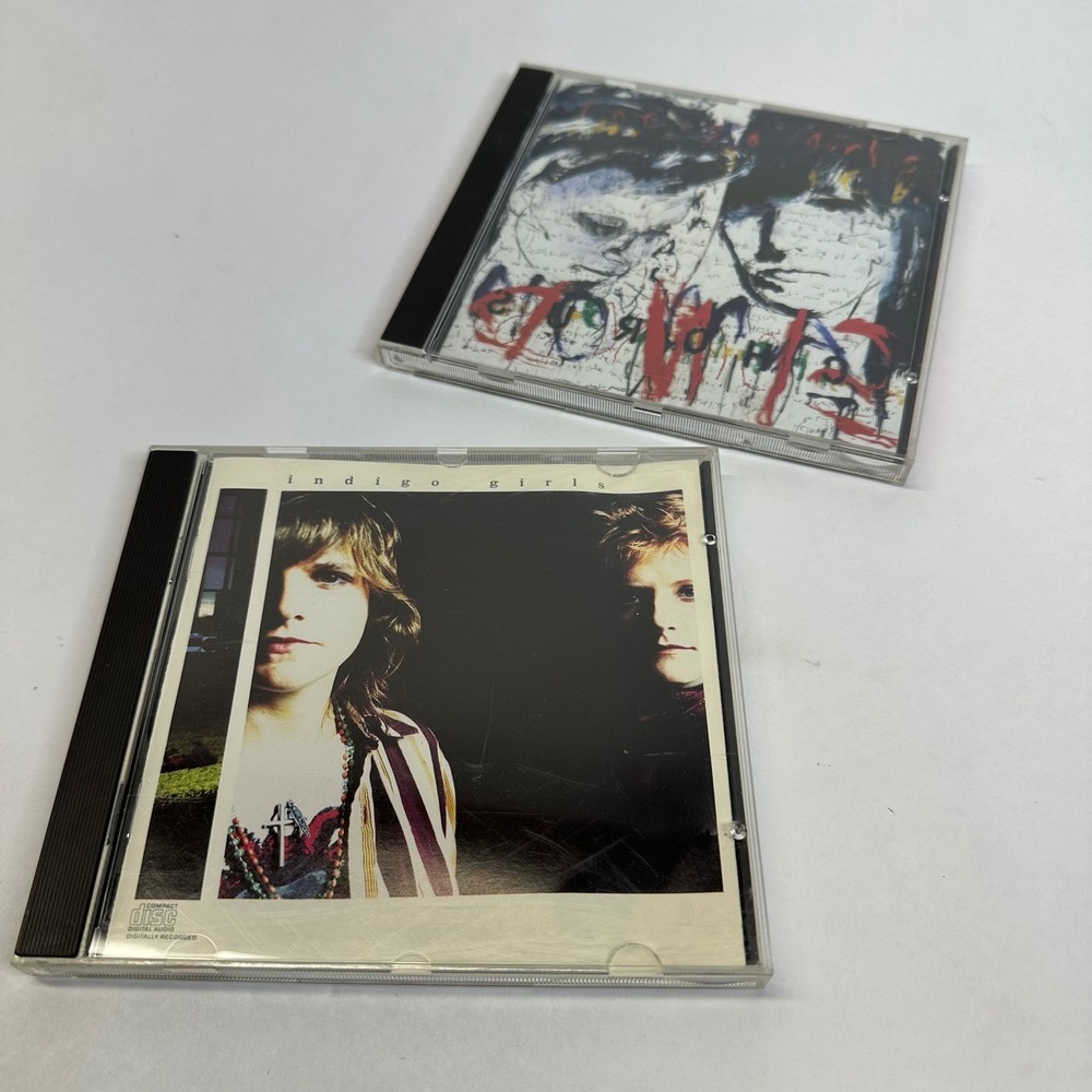 Indigo Girls 2 CD‎ Lot Self-Titled 1989 & Nomads Indians Saints 1990 Folk Rock